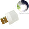 LED Night Light USB Bedside Baby Bedroom Mobile Power Table Lamp (White) Newly