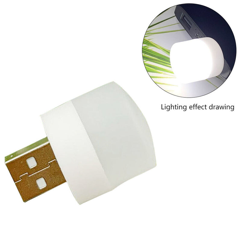 LED Night Light USB Bedside Baby Bedroom Mobile Power Table Lamp (White) Newly