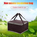 Lunch Cooler Bag Picnic Thermal Insulated Zip Drink Food Packs (Coffee) Newly