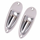 2pcs Metal Guitar Pickup Output Jack Plug Socket Plate for ST SQ Electric G