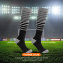 Anti-slip Soccer Hiking Socks Striped Cycling Knee Length Socks (Grey)