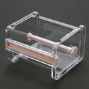 Tape Dispenser Desktop Tape Cutter Stationery Storage Box Organizer(Beige)