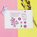 Flower Birthday Transparent Silicone Seal Stamp for Scrapbooking DIY (B)