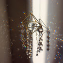 Crystal Windchimes Ornament Lighting Ball Home Hanging Pendant Decor (A) Newly