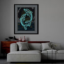 Part Special-Shaped Drill Rhinestone Diamond Painting Dolphin Luminous Hand
