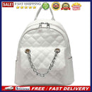 Women Leather Backpack Rhombus Fashion Student Girls Shoulder School Bag Mochila
