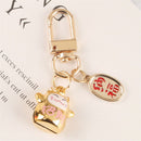 Cute Keyring Pendant Car Key Chains Lucky Cat Bag Ornaments Cartoon Keychains