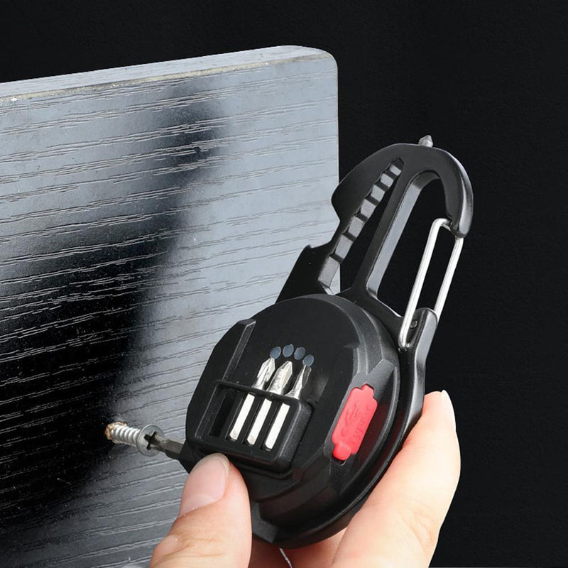 Mini LED COB Keychain Flashlight Emergency Work Light Corkscrew+ Tripod (B)