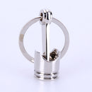 Car Engine Silvery Keychain Piston Key Ring Alloy Keychain Key Ring for Car