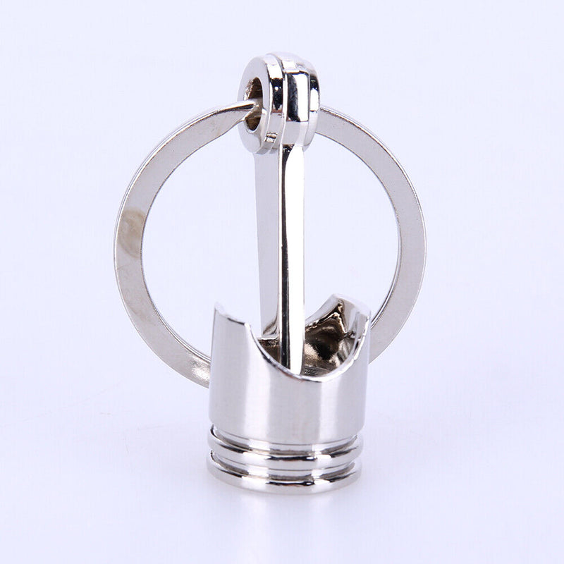 Car Engine Silvery Keychain Piston Key Ring Alloy Keychain Key Ring for Car