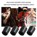 4pcs Double Bass Feet Support Stop Holder Non-slip Rubber Pad Mat Musical