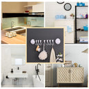 Movable Punch-free Tableware Rack Wall Hanger Single Rod Hook Storage Shelf