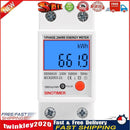 Single Phase Digital LCD Kwh Wattmeter Power Consumption Electric Din Rail Newly
