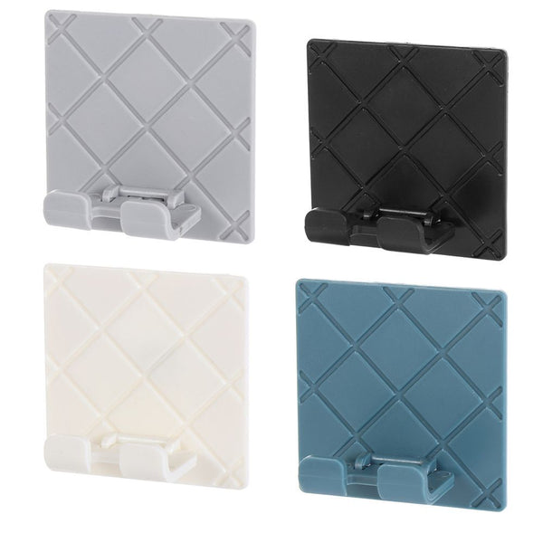Wall Hanger Wall Hook Double Hook Adhesive Storage Hanger Folding Cord Holder