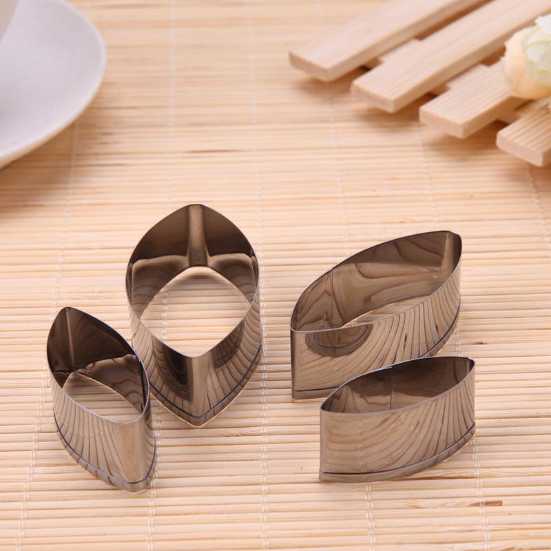 Lotus Petal Fondant Cake Decor Tools Stainless Steel Baking Mold (4pcs)