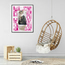 5D DIY Diamond Painting Pink Mosaic Cat Full Round Drill Mosaic Kit Wall Pi