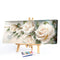 White Rose Oil Paint By Numbers Kits DIY Handpainted on Canvas Wall Art
