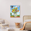 5D Diamond Painting Kit Vase Flower Full Round Drill Rhinestone DIY Wall Cr