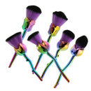 6pcs Rose Shape Makeup Brush Foundation Powder Blush Makeup Cosmetic Tool