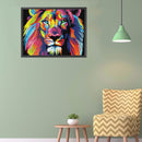 11CT Counted Full Embroidery Set Colorful Lion Needlework DIY Cotton Needlewo