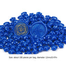 100x Star Retro Sealing Wax Bead Fire Painting Grain for Stamp (Dark Blue)