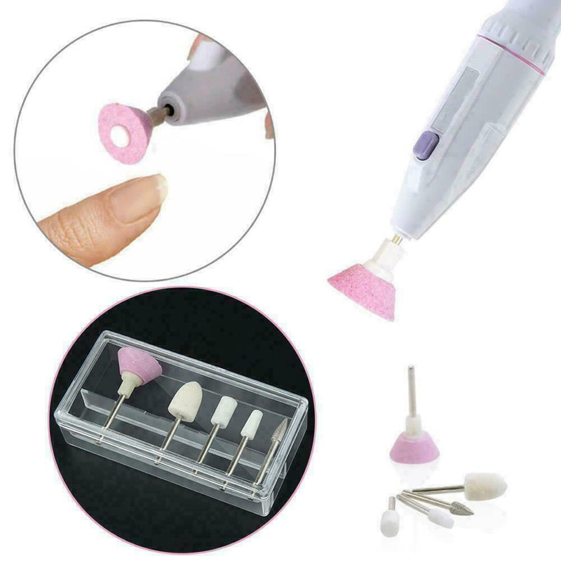 5pcs/set Nail Art Polishing Grinding Head Tools Nail Drill Bits P9I2 Ele S8B2
