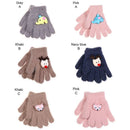 Cartoon Children's Warm Gloves Mink Knitted Gloves Half-finger Gloves