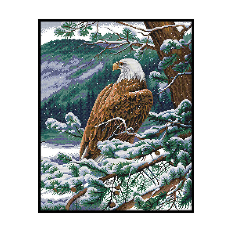 Partial Cross Stitch 2 Strands Printed Animal Pattern Needlework Kits Wall