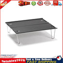 Mini Folding Table Aluminum Outdoor Camping Picnic Household Desk (Black) Newly