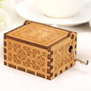 Retro Wooden Hand Cranked Music Box Home Crafts Ornaments Children Gifts Newly