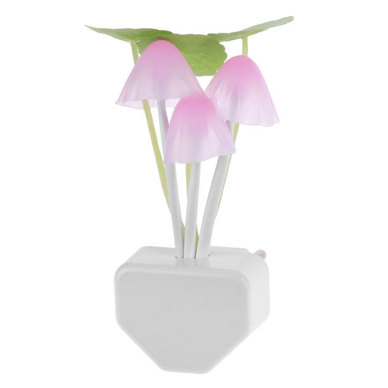 Colorful LED Mushroom Night Light Luminous Lamp Sensor Baby Gift(EU Plug)