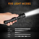 Alloy Powerful Torch USB Rechargeable LED Strong Light Flashlight Super Bright