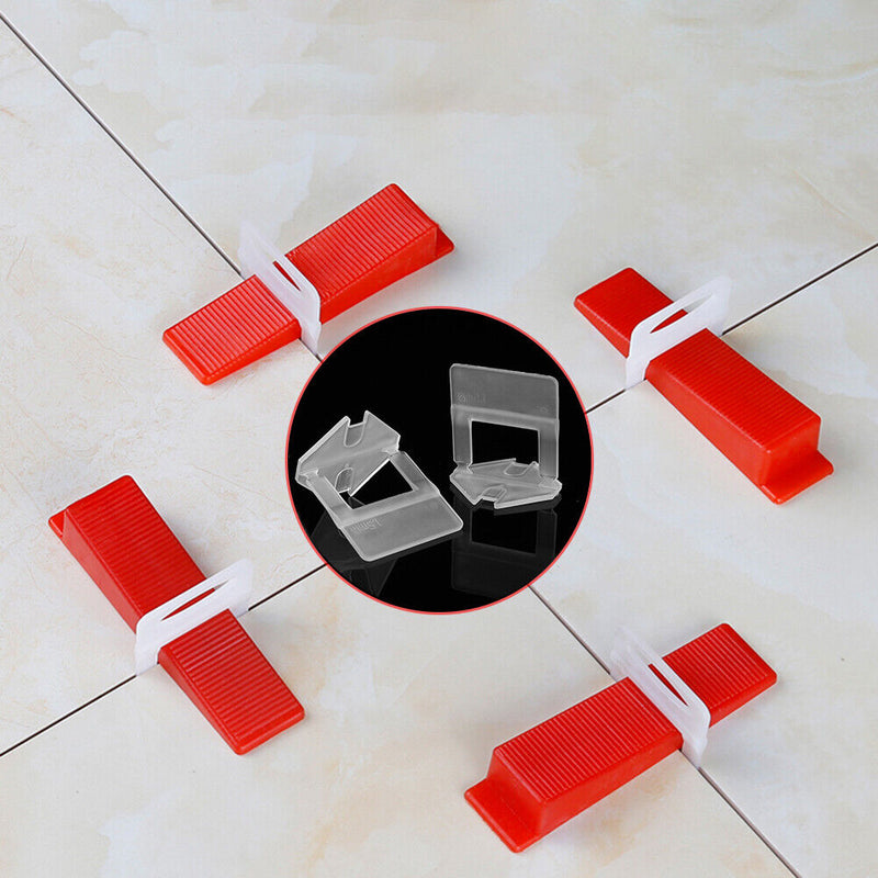 100pcs Plastic Ceramic Leveling System Wedges Clips Flooring Tools (1.5mm)