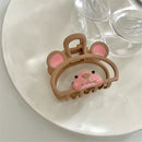 Women Bear Cherry Hair Clips Hair Claws Sweet Headwears Geometric Hairpins