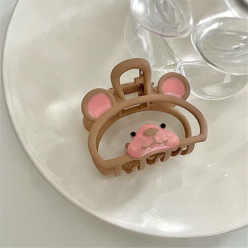 Women Bear Cherry Hair Clips Hair Claws Sweet Headwears Geometric Hairpins
