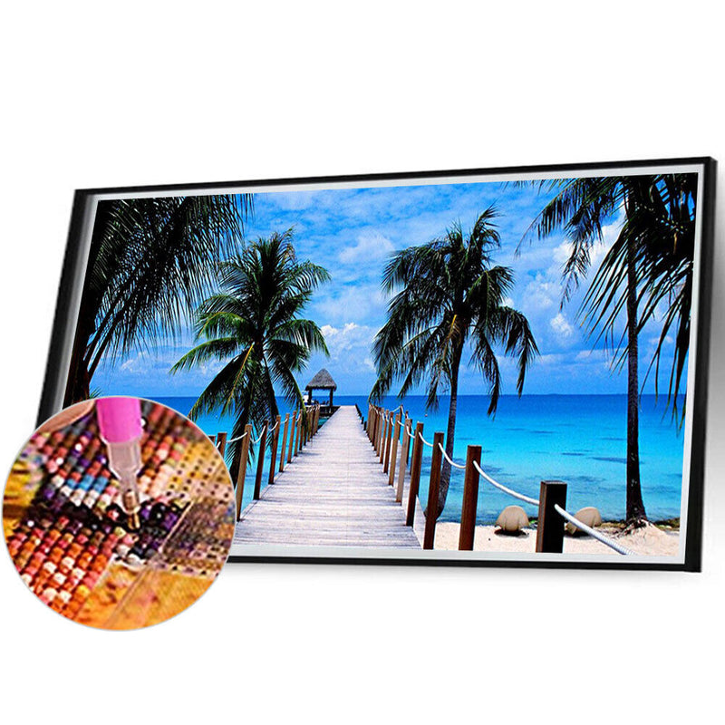 5D DIY Diamond Painting Full Square Drill Waterscape Wall Decor Rhinestone Ar