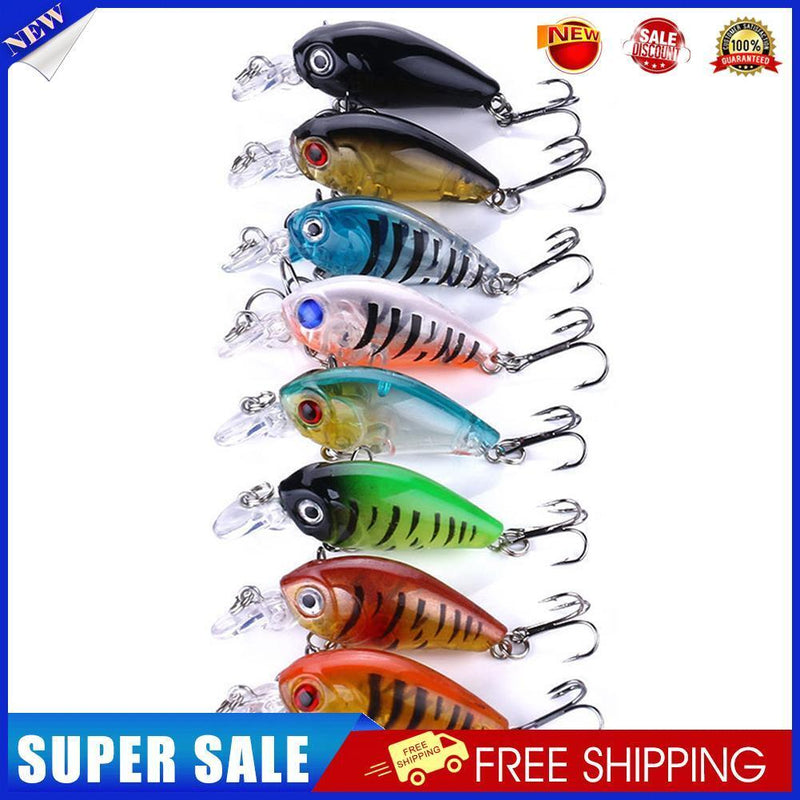 4.5cm 4g Wobbler Fishing Lure Crankbait Mini Bait Fishing Tackle (8pcs)