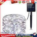 Solar String Lights Waterproof Copper Wire Fairy Lamp (Cold White 200LED) Newly