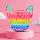 Anti-Stress Intelligent Push Bubble French Bulldog Kid Fun Board (Macaroon)