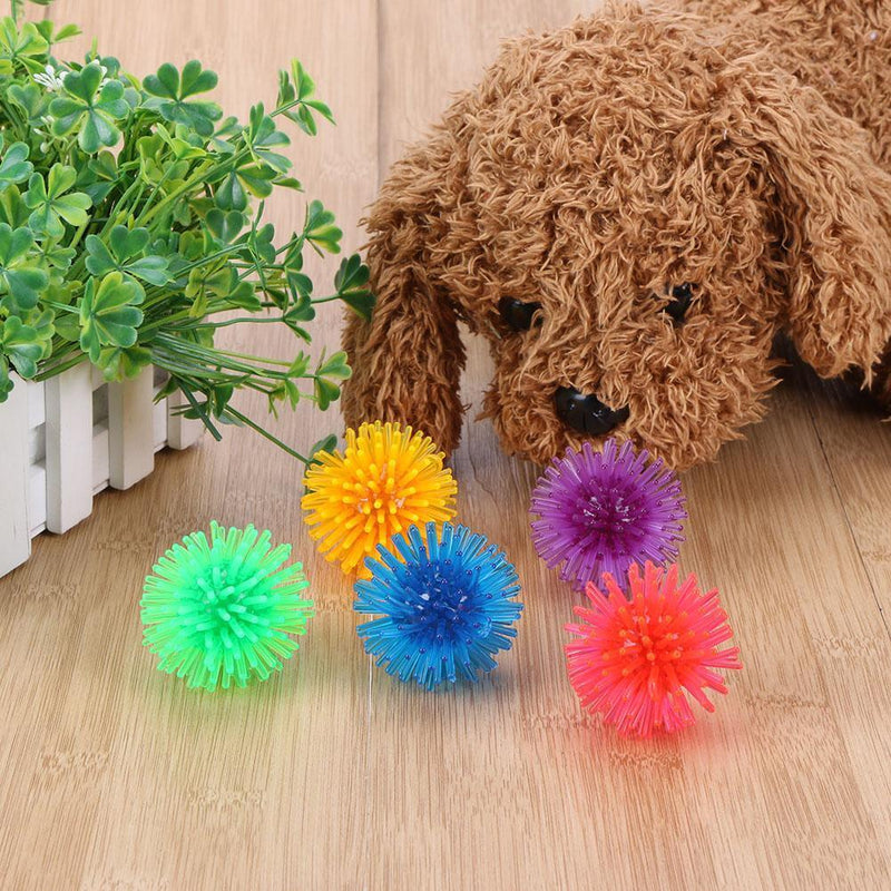 5PC TPR Dog Non-Toxic Teeth Chew Ball Resistance Around Playable Puppies Spiky
