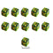 #A 10pcs Acrylic Plus Or Minus Dices 6 Side Dice Counters Gathering Table Game T