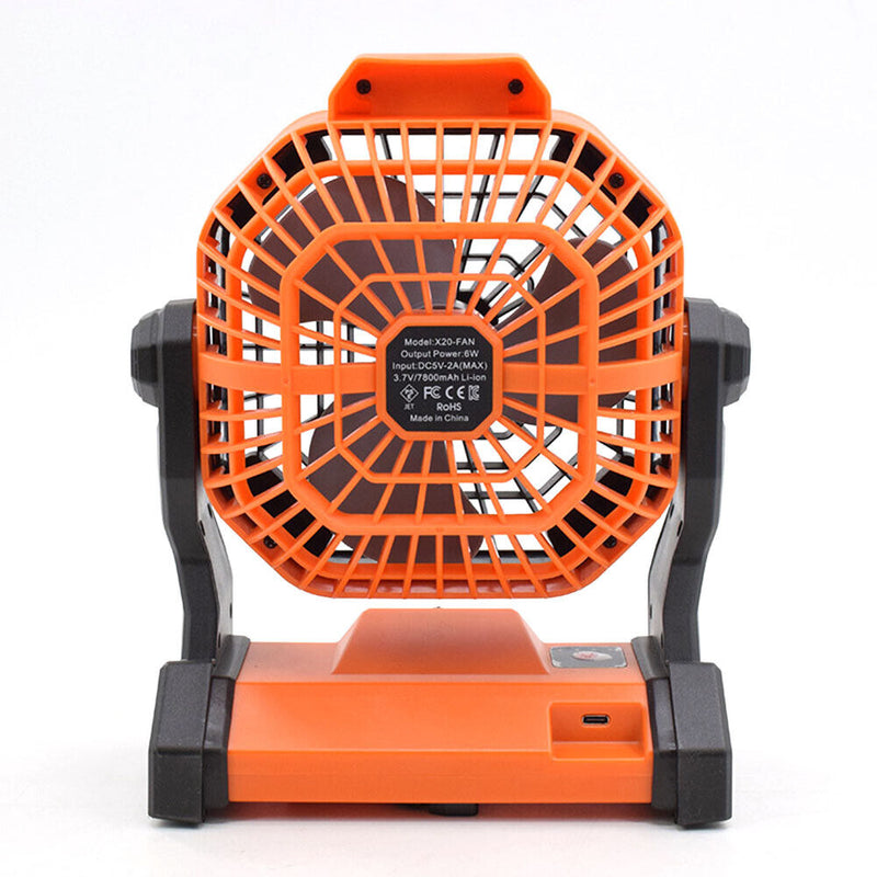 Camping Fan with LED Lamp Portable USB Quiet Cooling Fan for Outdoor Picnic