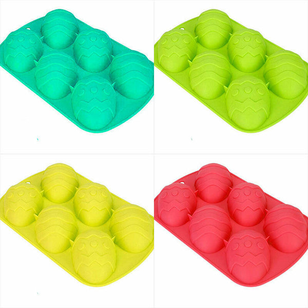 Silicone Egg Shape Dough Moulds Chocolate Easter Cake Mould Ice Cube Tray Baking