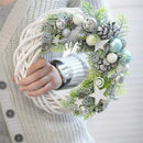 Vine Ring Christmas Rattan Ring Wreath Wicker Garland Hanging White Wreath