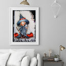 Art Hand Painted Oil Paint By Numbers Witch Digital Drawing On Canvas Home Decor