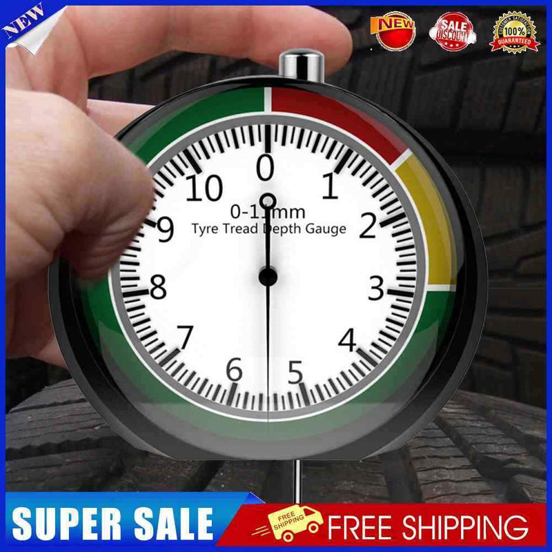 Tire Depth Detection Gauge Pointer Monitor Car Wheel Tyre Measuring Ruler