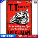 Weatherproof Retro Chic Motorcycle Sign Iron Painting Wall Drawing (8)