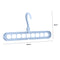 Clothes Wardrobe Hanger Hook Clothing Hanging Rack Shelf Organizer (Blue) Newly