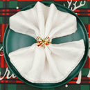 12pcs Christmas Elk Napkin Rings Napkin Holders Buckles Table Party Decor G4T8