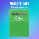 FMCB 1.966 Memory Card for Sony PS2 64MB Free McBoot Console Card (Green)